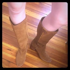 Dolce Vita Suede Boot (cognac, western, 2in heel)